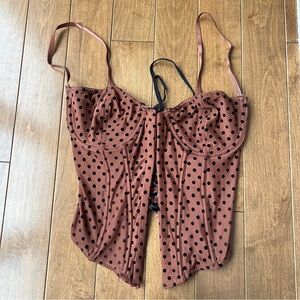 Urban Outfitters Polka Dot Corset Tank Top